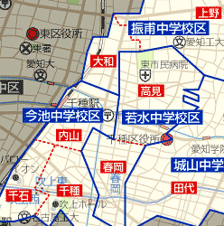 名古屋市内区の表示